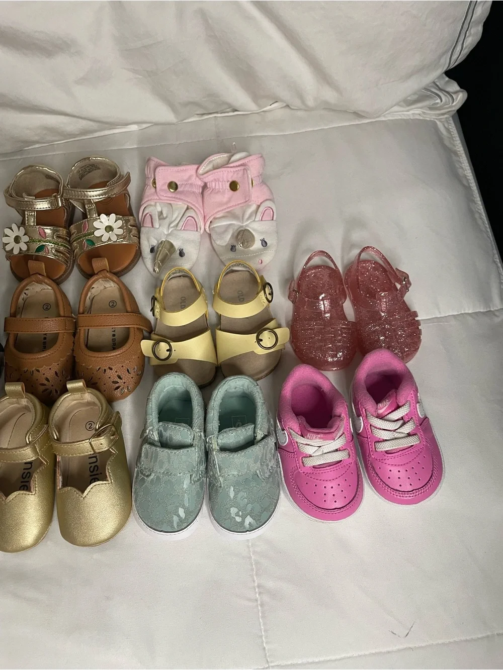Baby Shoes Bundle Size 2, 3-6M Nike Vans Carter’s Old Navy Baby Girl Shoes